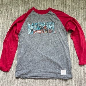 Marvel baseball tee size small